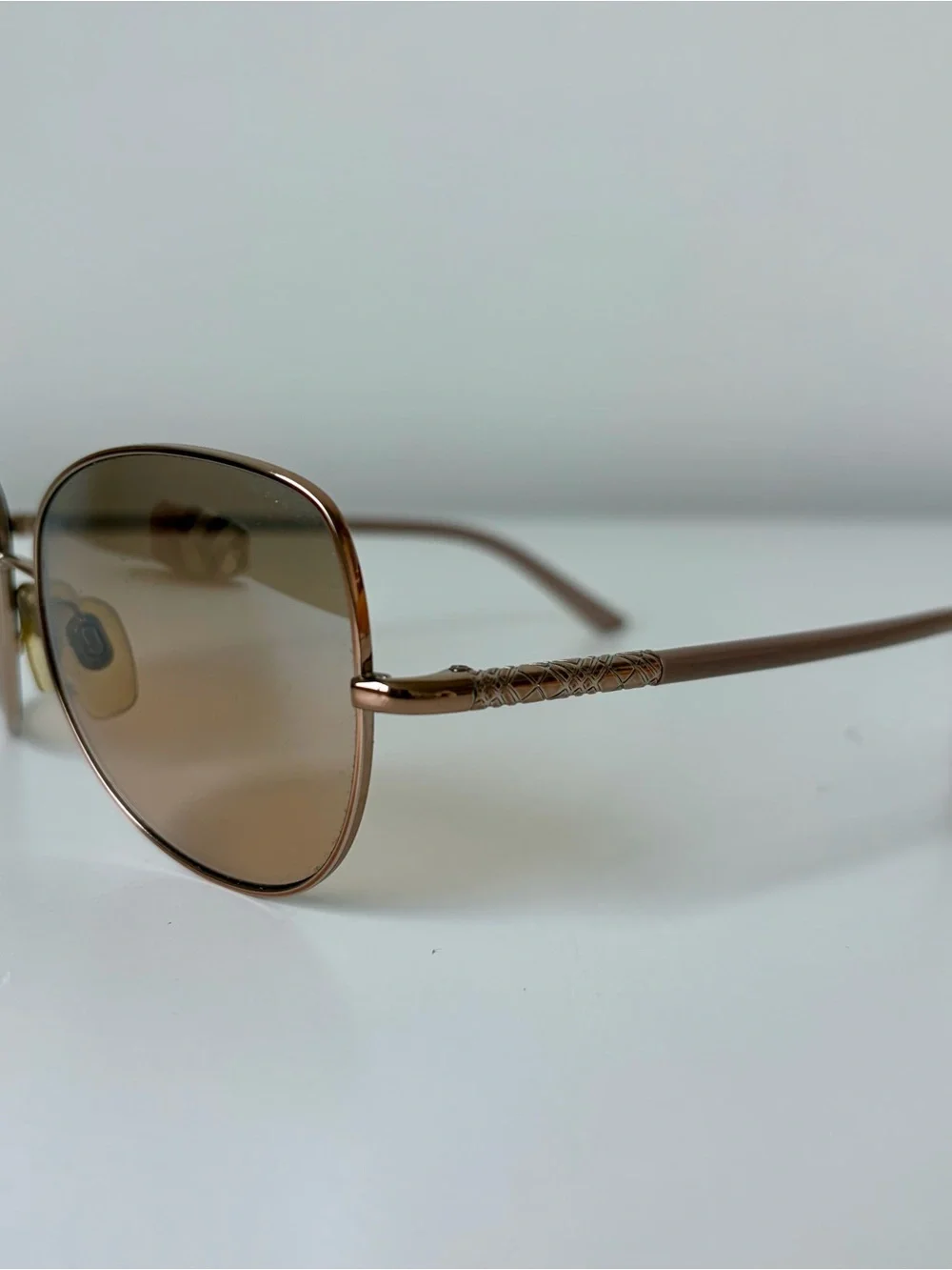 Burberry Rose Gold Cat-Eye Sunglasses Brown Gradient Lenses